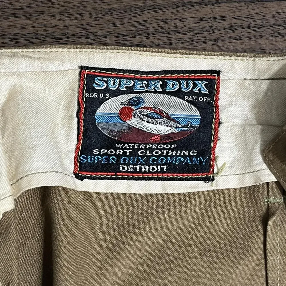 Vintage Carhartt 1920s Super Dux Pants Brown Waxed Canvas 1930s Hunting Breeches